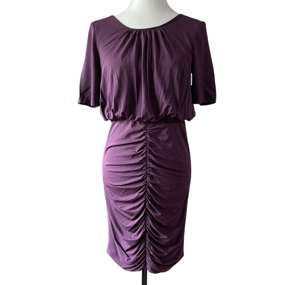 Burberry London Purple Ruched Dress US M
